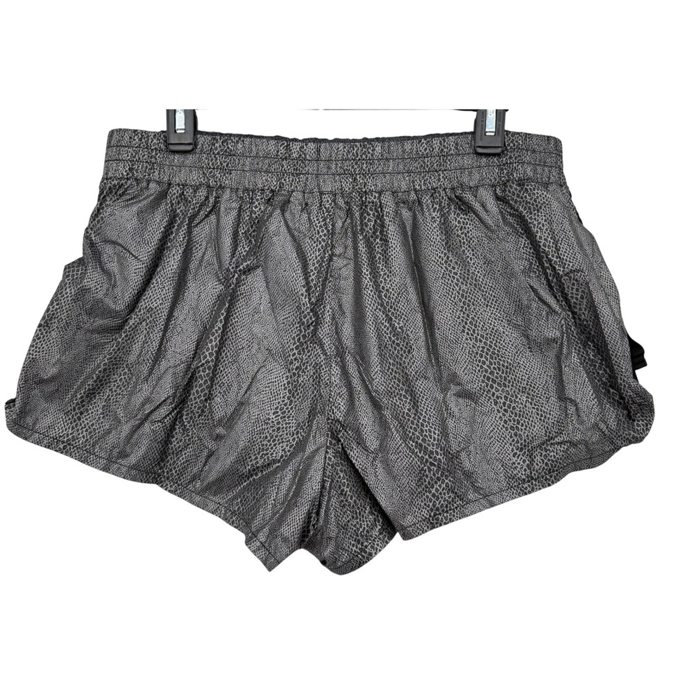 Free People FP Movement Diamondback Reflective Snakeskin Running Shorts Silver L - Picture 3 of 10